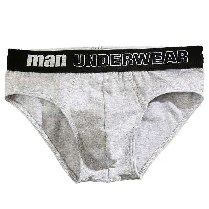 Трусы мужские 3 шт./Лот однотонное нижнее белье из 95% хлопка спортивный стиль без