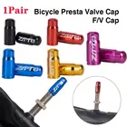 Алюминиевая крышка клапана 1 пара, пылезащитная крышка клапана для шоссейного горного велосипеда FV, колпачок клапана Presta, Детская шина, аксессуары для велоспорта