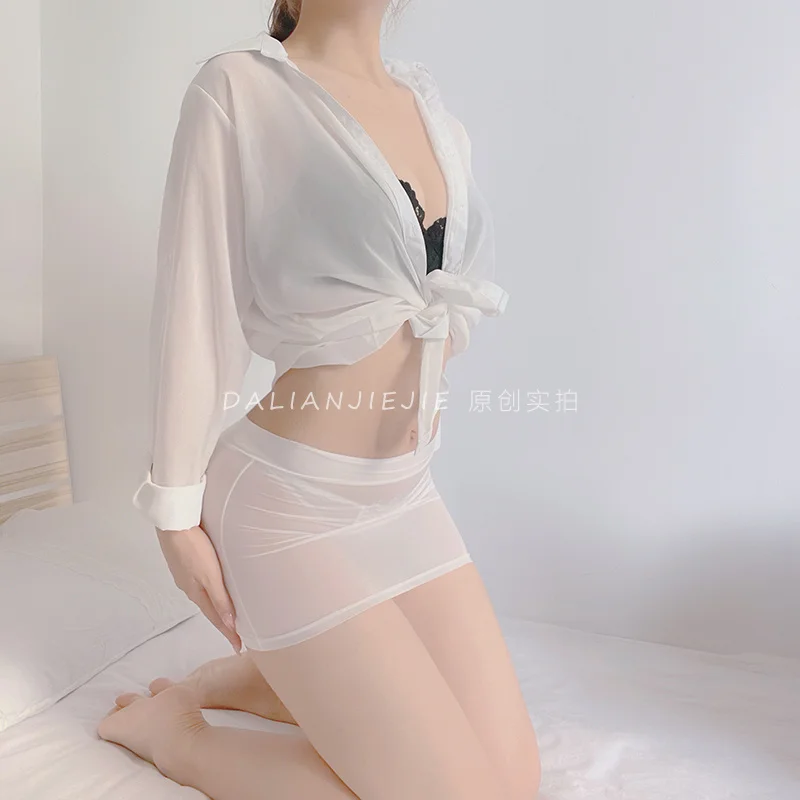 Женская тонкая прозрачная эластичная обтягивающая мини-юбка GAGA однотонная