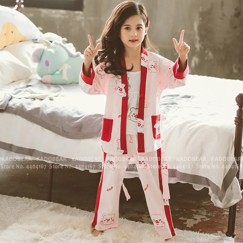 Детская одежда с рисунком поросенка рождественские пижамы хлопковый для