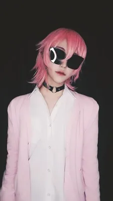 Yarichin Bitch Bu Club Ayato Yuri Pink Короткие термостойкие синтетические волосы для