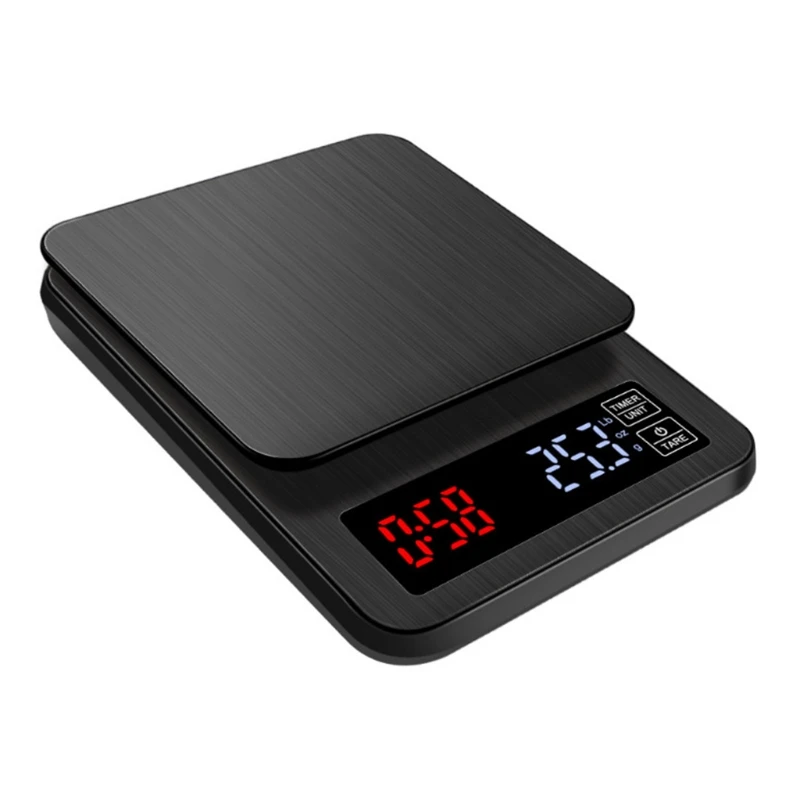

Handmade Coffee Electronic Digital Scale Slim 3Kg/5Kg Coffee Weight Weighing Balance Gadget Durable Metal Platform Home