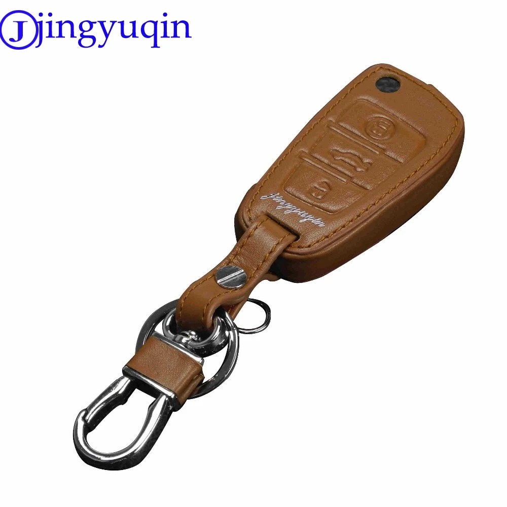 Кожаный чехол для ключей с 3 кнопками защитный Audi Sline A3 A4 A6 A6L A8 TT Q7 S6 автомобильные