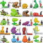 Экшн-фигурки Растения против Зомби, мягкий запуск, игрушки Peashooter, ретранслятор подсолнуха, Джек в коробке, детские подарки, игрушки, 1 комплект