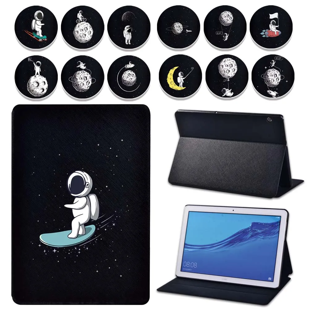 

Flip Cartoon Astronaut Leather Tablet Cover Case for Huawei MediaPad T5 10 10.1/MediaPad T3 8/MediaPad T3 10 9.6/M5 Lite/M5 10.8