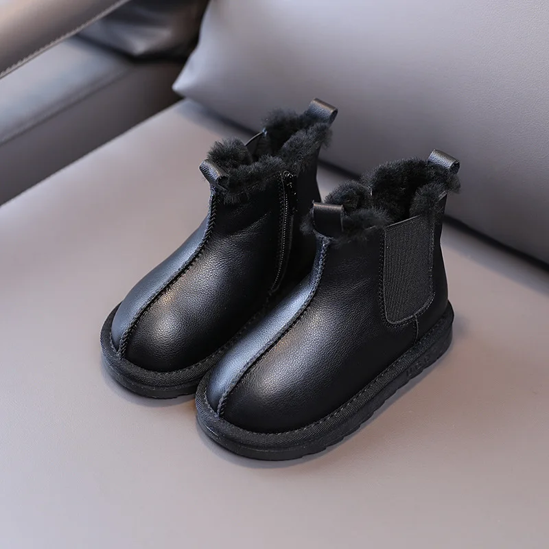 Ботильоны детские черные с плюшевой подкладкой на возраст 1 3 года|Сапоги| |