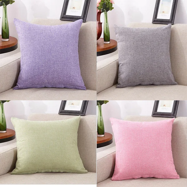 Декоративная хлопковая квадратная наволочка для подушки диванной Наволочка на