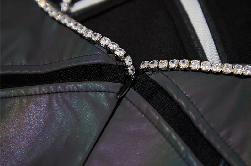 

TWOTWINSTYLE Sexy Patchwork Diamond Summer Dress For Women Square Collar Sleeveless High Waist Hit Color Evening Dresses Female