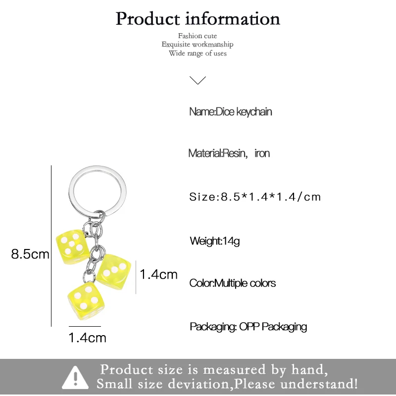 1Piece Multi-color Keychain Key Chain Keyring Personality Removable Resin Dice（3 combination） Game Bag Keychains Unique Trinket - купить