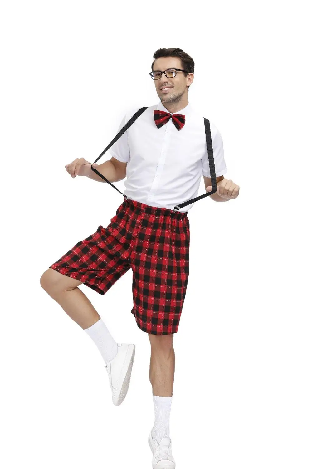 Новый мужской женский сексуальный Британский клетчатый студенческий костюм для