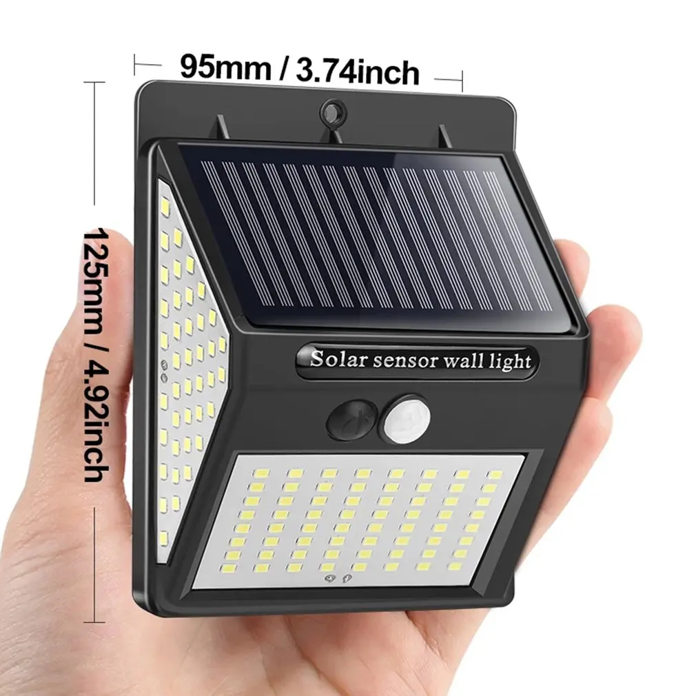 

Outdoor Lighting 100 LED Solar Wall Light Waterproof Outdoor Lamp LED With PIR Motion Sensor Exterior Street Light