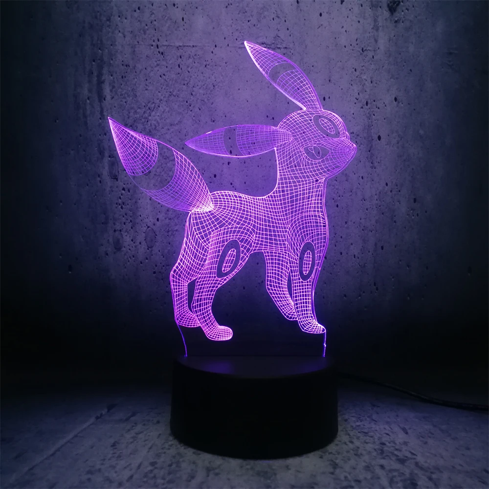 Лидер продаж мультяшный каваи Пикачу 3D RGB лампа детский подарок ночной