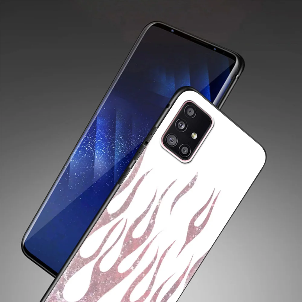 Чехол для телефона Flam Fire Art черный мягкий чехол из ТПУ Samsung Galaxy A51 A12 A21s A71 A31 A52 A32 A02s