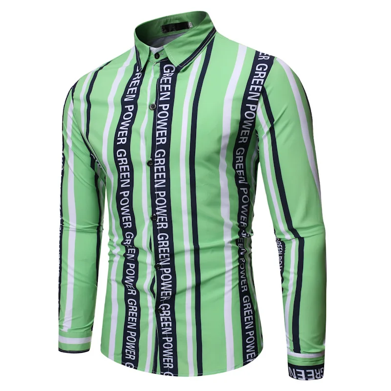 

Top Selling Product In 2020 Autumn Fashion New Casual Stripe Lapel Men Shirt Long Sleeve Oversized Chemise Homme Men's Clothing