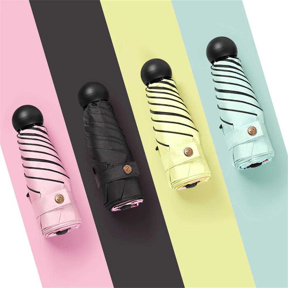 

Простой и яркий Зонт от дождя, маленький портативный Зонт с мультяшным принтом для летнего освещения, прочный водонепроницаемый, стойкий к ...