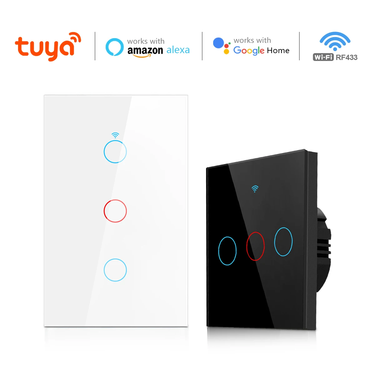 Tuya Smart Life WiFi сенсорный светильник переключатель нейтральный провод требуемый