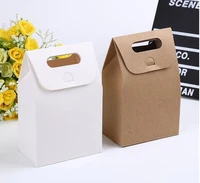 kraft box craft bag with handle soap candy bakery cookie biscuits packaging paper boxes sn1011