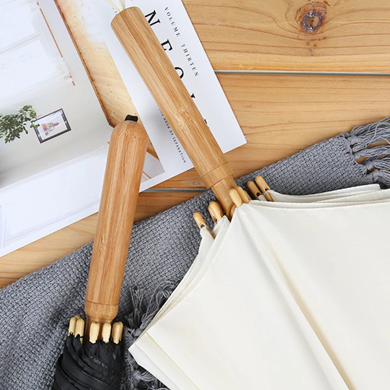 Offerte Ombrello Bianco Manico Lungo Protezione Uv Ombrello Esterno Antivento Moda Grande Adulto Sombrilla Playa Rain Gear BD50UU