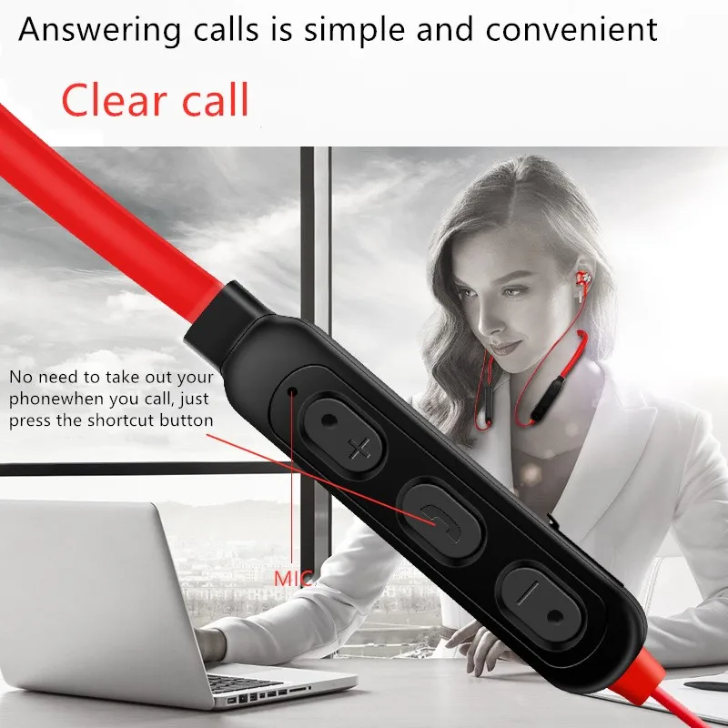 Новые беспроводные Bluetooth наушники Беспроводные спортивные вкладыши с HD