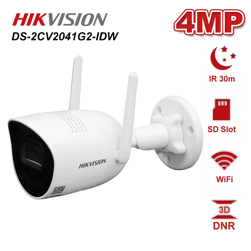 Hikvision DS 2CV2041G2 IDW 4MP Беспроводной Пуля IP Камера ИК возможностью погружения на