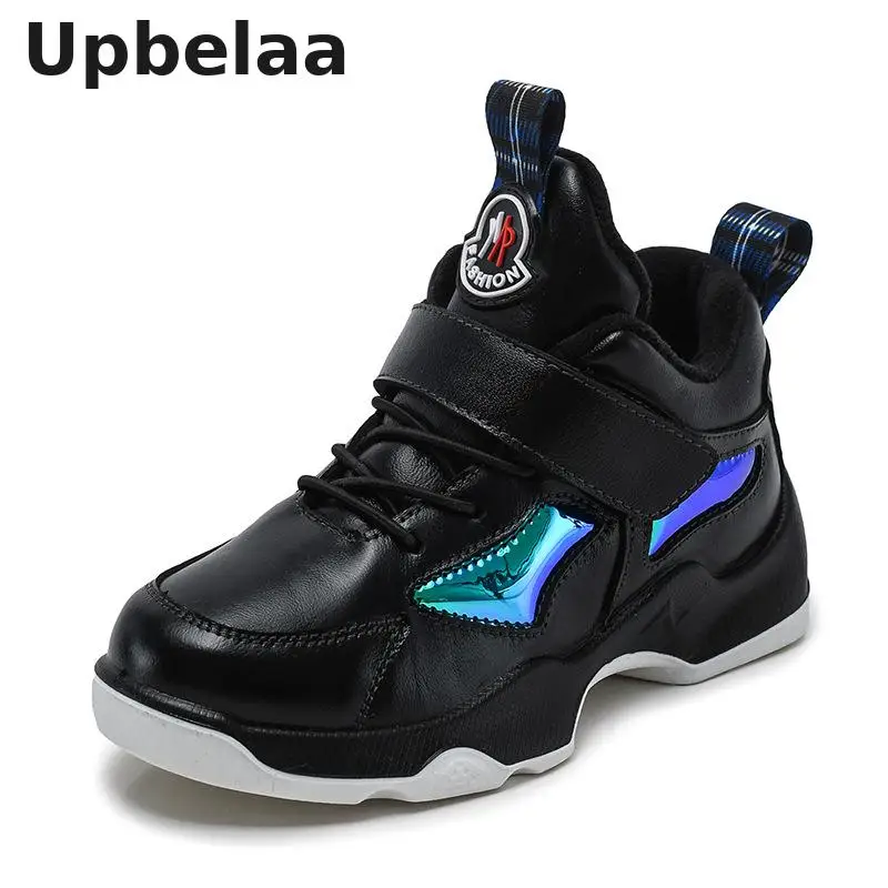 Детская зимняя обувь из натуральной кожи ботинки мартинсы для мальчиков школьные кроссовки модные зимние