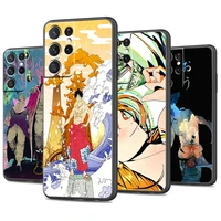 hot anime japanese for samsung galaxy s22 s21 ultra s20 fe lite s10 s9 s8 plus 5g silicone soft black phone case