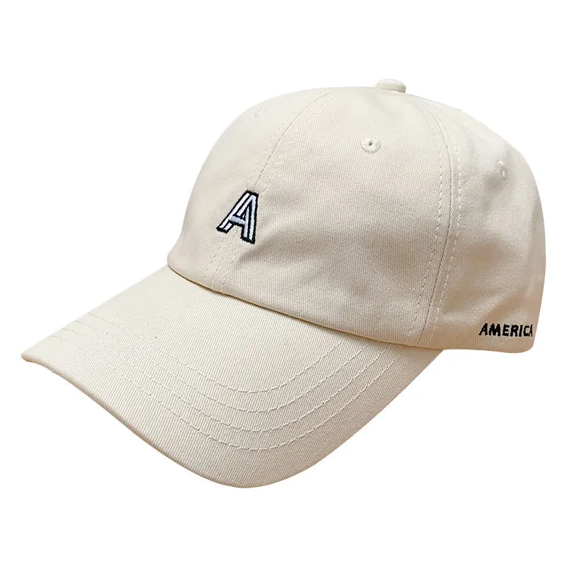Бейсболка с вышивкой Буквы A Мужская универсальная шапка Студенческая трендовая