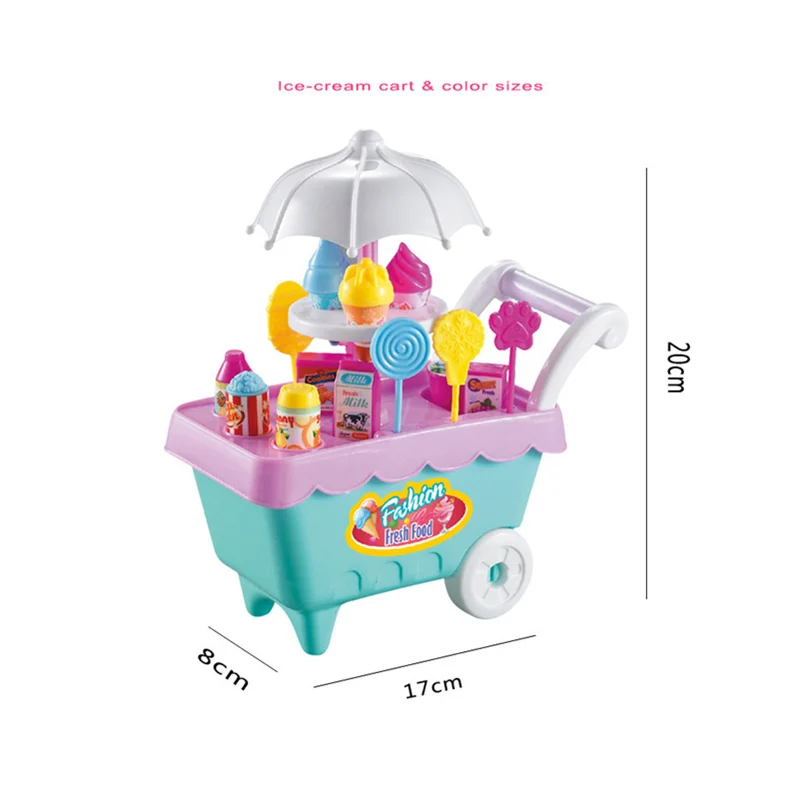 Моделирование Конфеты Мороженое тележка для детей ролевая игра притворяться