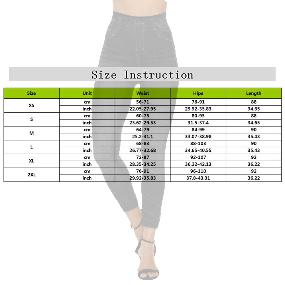 

2019 High Waist Jeans Leggings Women Seamless Slim Printed Stretch Leggins Mujer Leggins Plus Size Skinny Fake Torn Pencil Pants