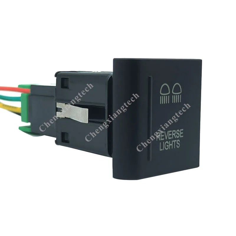12V 3A оранжевой светодиодной фары заднего хода кнопка для автомобиля