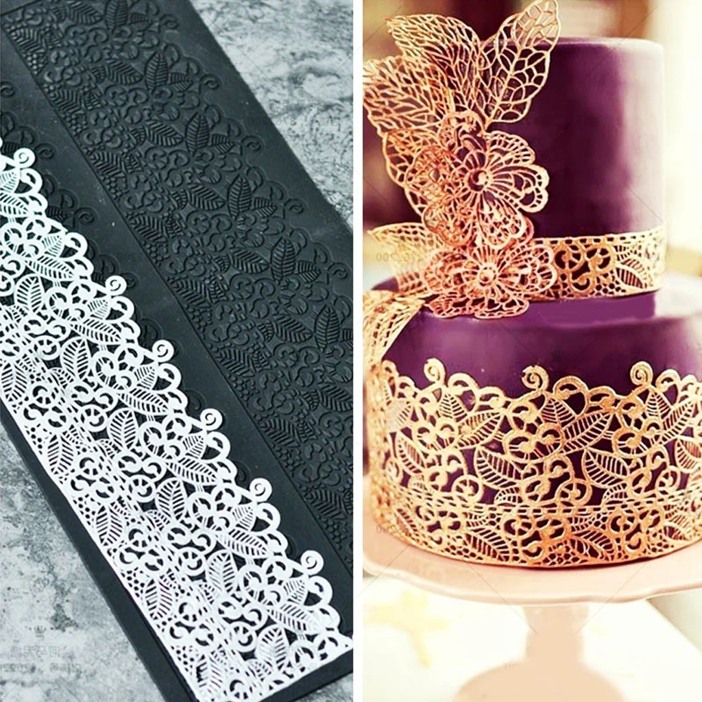 Силиконовая форма для помадки торта кружева рельефные формы кружевной коврик