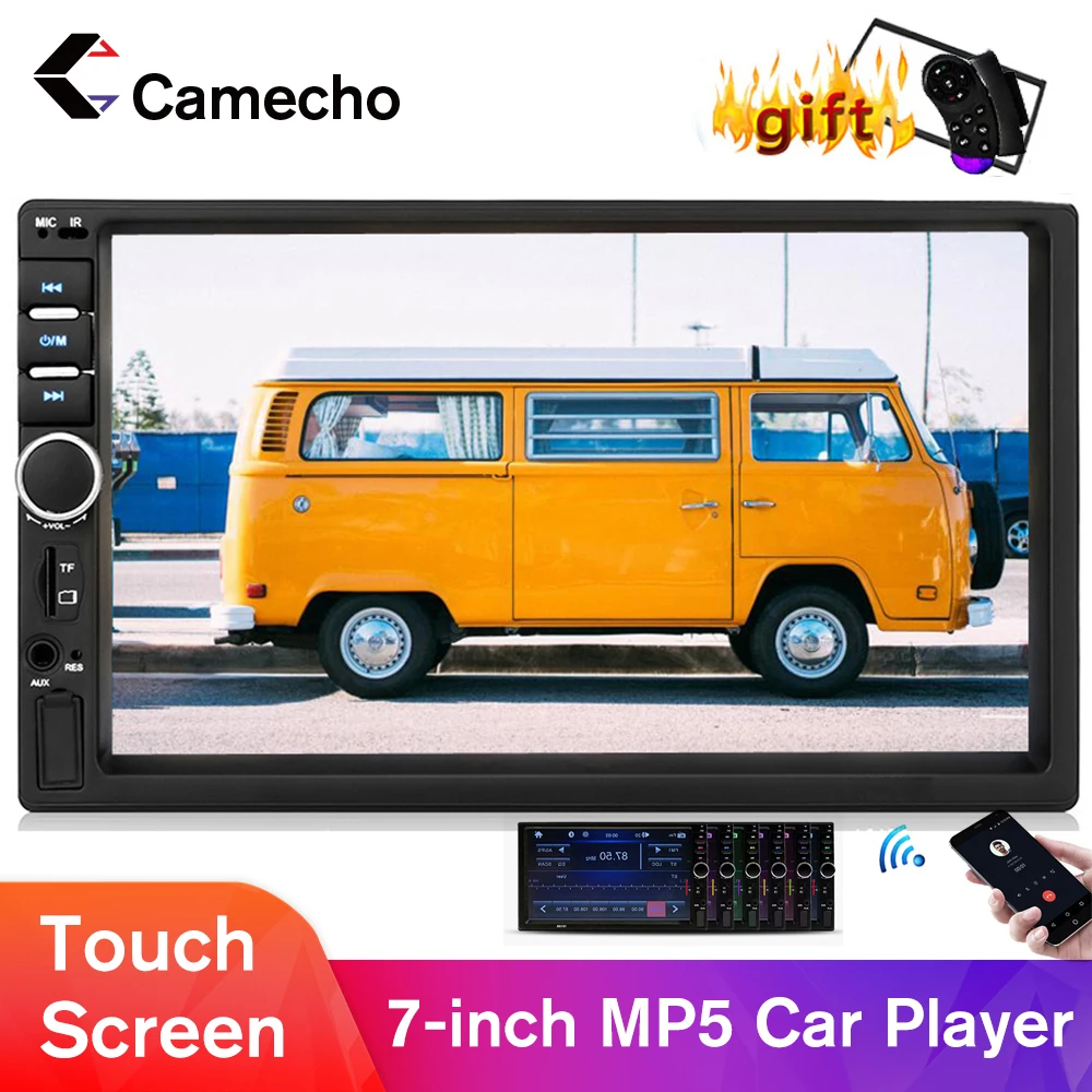 Автомагнитола Camecho автомобильный MP5 плеер с 7 &quotсенсорным экраном Bluetooth камерой