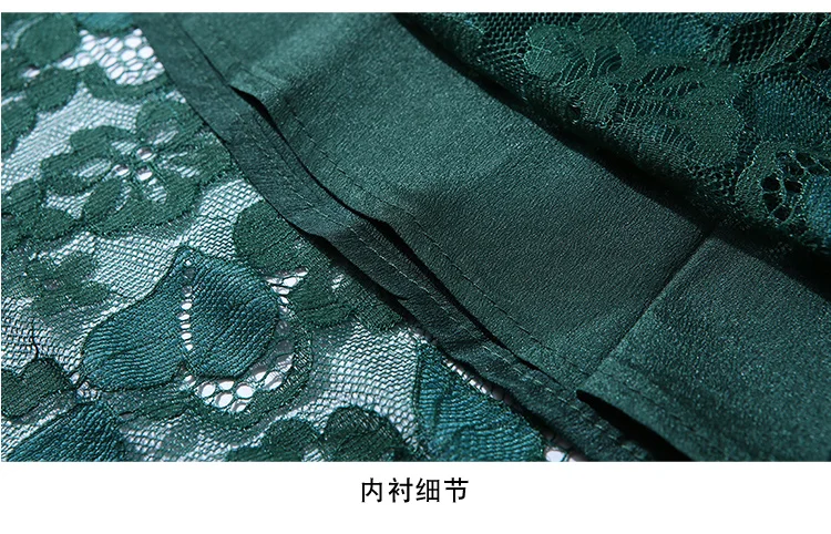 

LUKAXSIKAX 2019 Spring Autumn Women Long Sleeve Dress High Quality Floral Lace Runway Dress Elegant Big Hem Slim Party Dresses