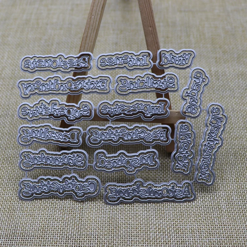 Новые искусственные металлические Вырубные штампы вырезанные слова фраза