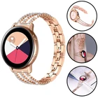 Ремешок со стразами для женщин, спортивный браслет для Samsung Galaxy Watch 3 41 мм 45 мм, S3 S2 42 мм 46 мм Active 2 Gear, 20 мм 22 мм