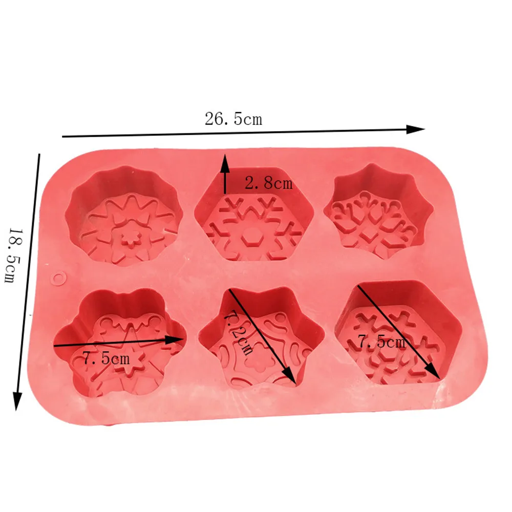 

Kids DIY Craft Snowflake Shape Cake Mold Muffin Chocolate Cookie Baking Silicone Mould Decorations Educational Toys Gift