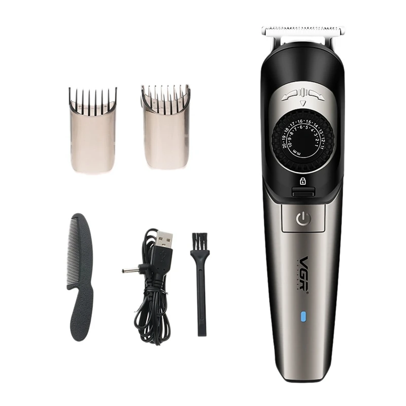 

VGR V-088 Hair Clippers Men Grooming Clippers 0-20mm Fine-Tuning the Cutter Head Quiet Hair Cutting Kits
