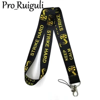 cobra kai neck strap lanyard keychain mobile phone strap id badge holder rope key chain keyrings cosplay accessories gifts