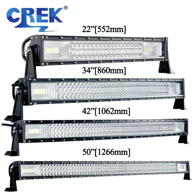 CREK 12V 24V комбо прямые грузовик светодиодный светильник бар трехрядный работы 22