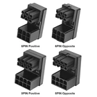 Адаптер VGA PSU, ГП с угловой головкой, разъем для гидроусилителя руля, PCI-E, 6 контактов, 8 контактов, вращение на 180 градусов, для настольной видеокарты, графического процессора,Головка адаптера графического процес