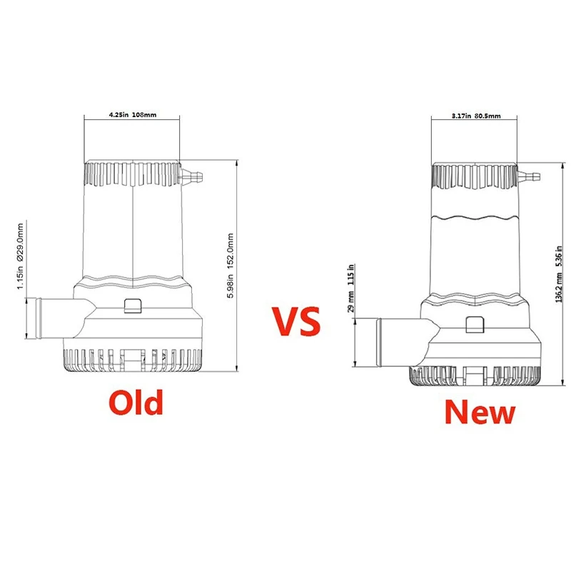 

Bilge Pump 1500GPH DC 12V Electric Water Pump for Submersible Seaplane Motor Homes Houseboat Boats