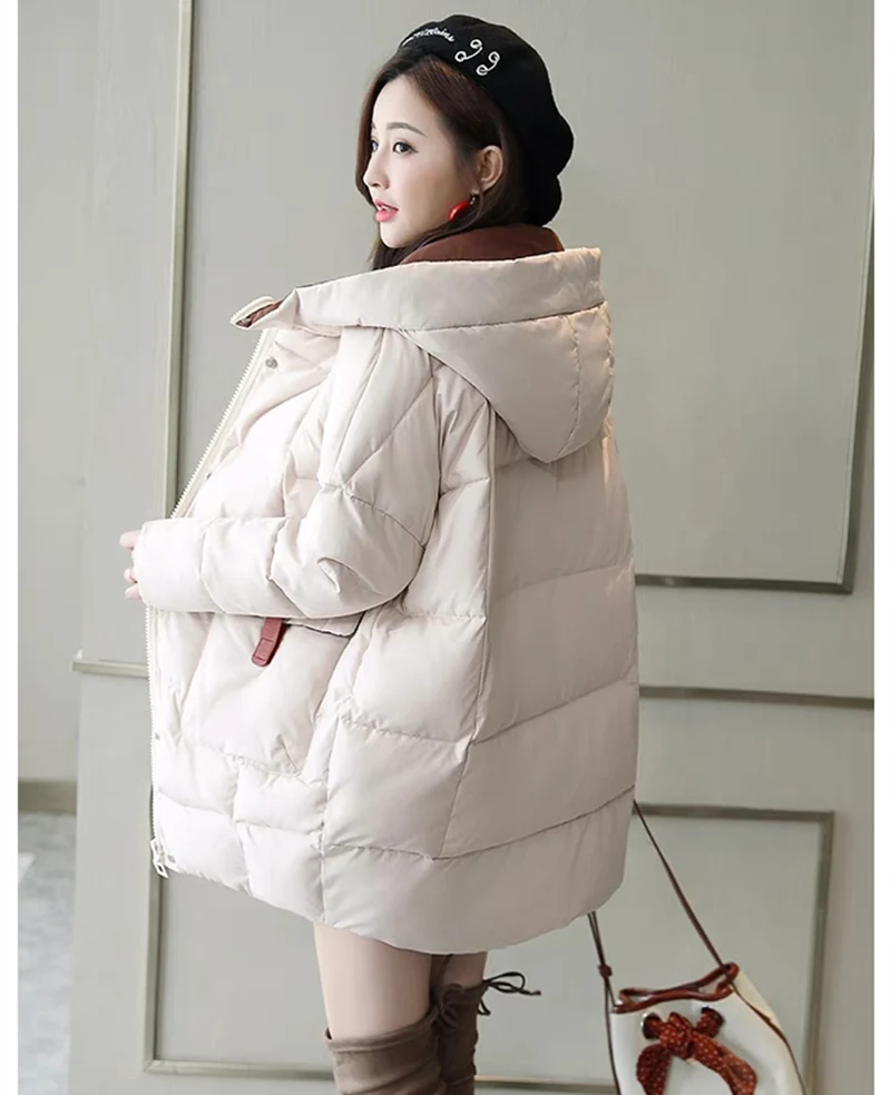 Женская зимняя куртка Женское пальто с меховым капюшоном толстые теплые парки