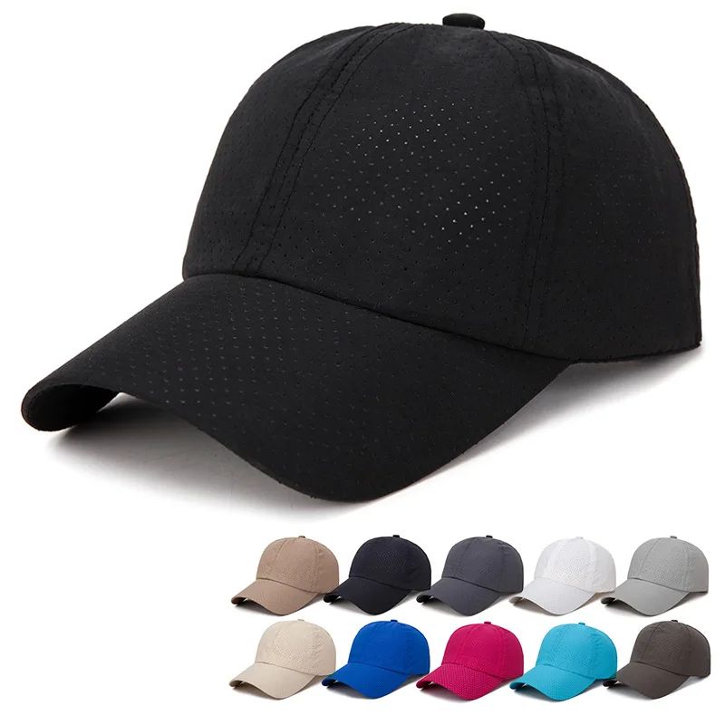 Baseball Cap Portable Quick Dry Summer Men Women Snapback Running Mesh Cap Sun Hat Breathable Bone Trucker Sunshade Sport Hats