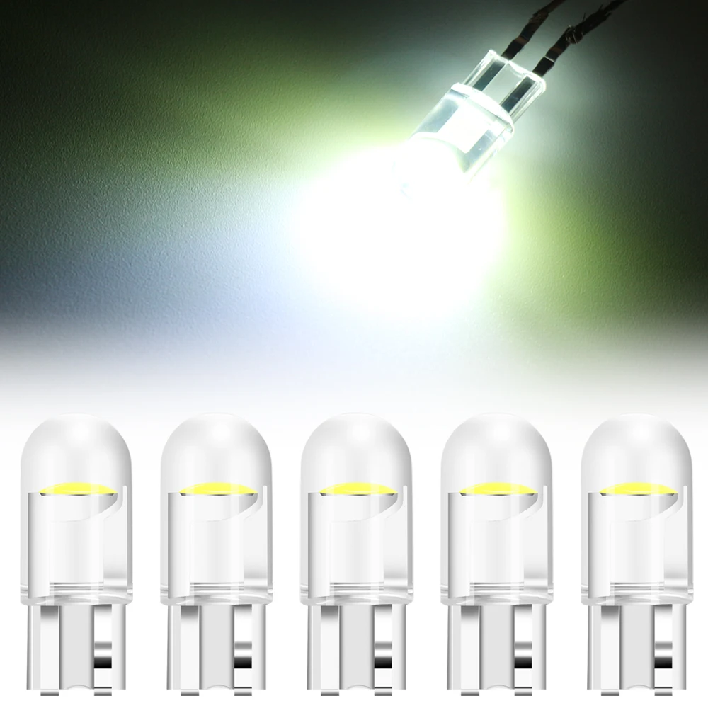 Лампа автомобильная W5W 194 T10 стеклянный корпус Cob LED для Mitsubishi motors asx lancer 10 9 x outlander xl