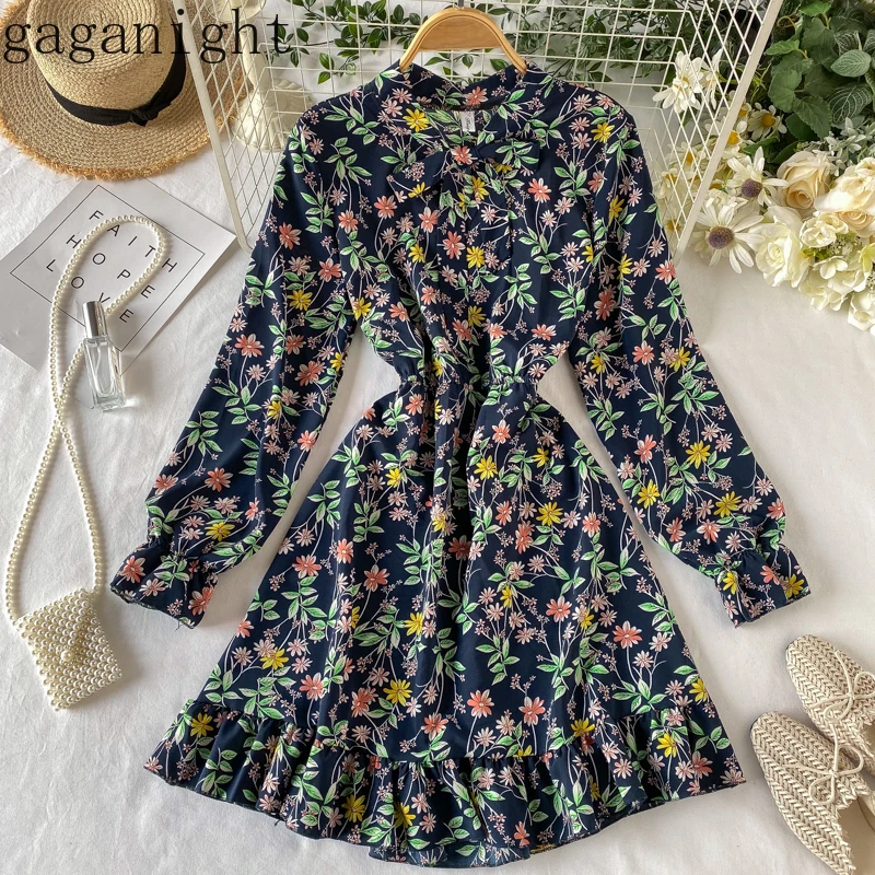 Gaganight винтажное женское праздничное весеннее Новое модное платье с длинным