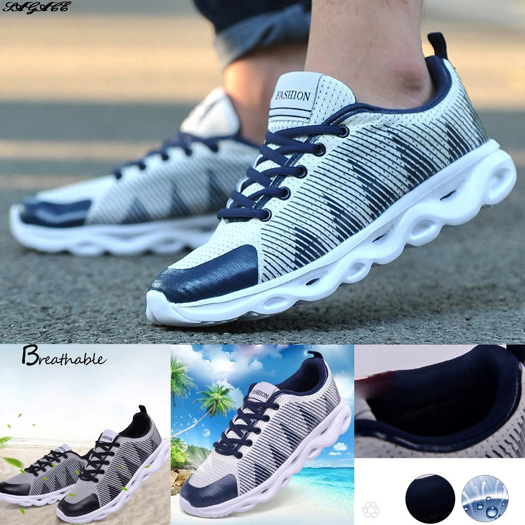 

SAGACE Fashion Men's Mesh Breathable Wear-resistant Outdoor Lightweight Sneakers Men's Casual Trend School Shoes
