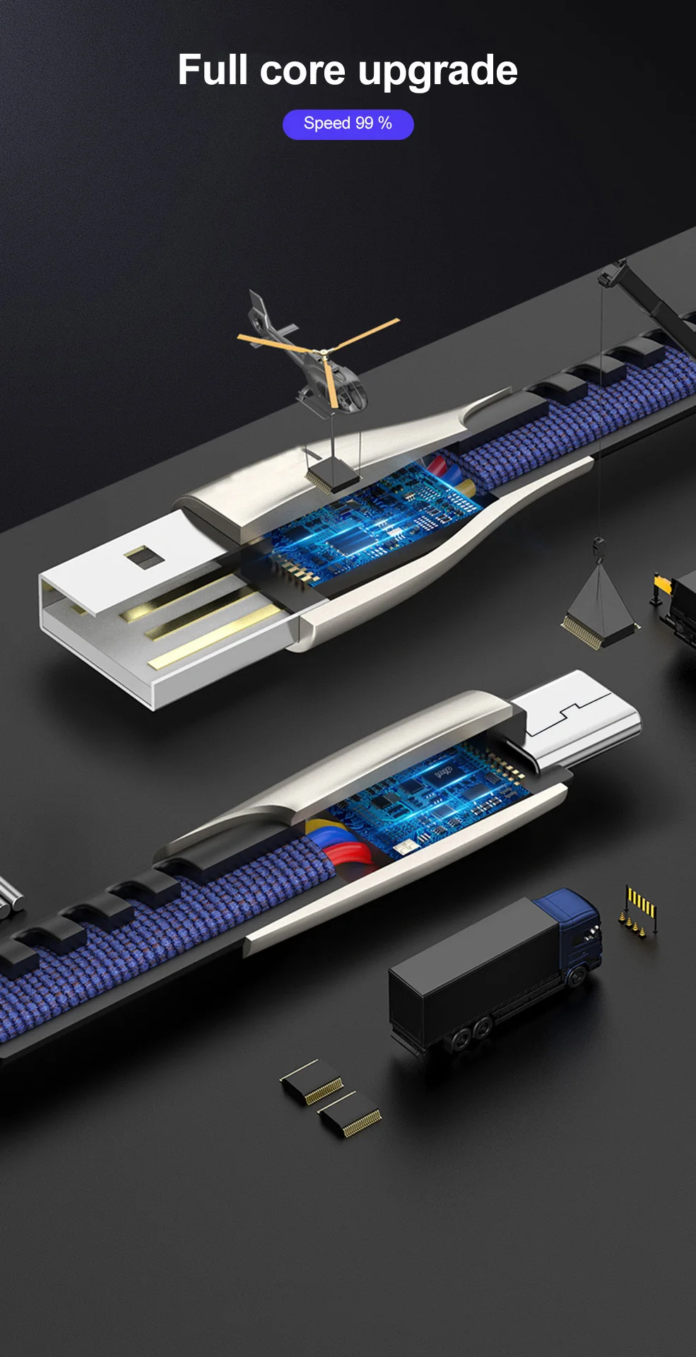 Micro USB кабель 3A Быстрая зарядка зарядное устройство Micro usb кабель для передачи данных samsung s7 s6 J7 J5 Xiaomi Android Мобильный кабель для зарядки телефона