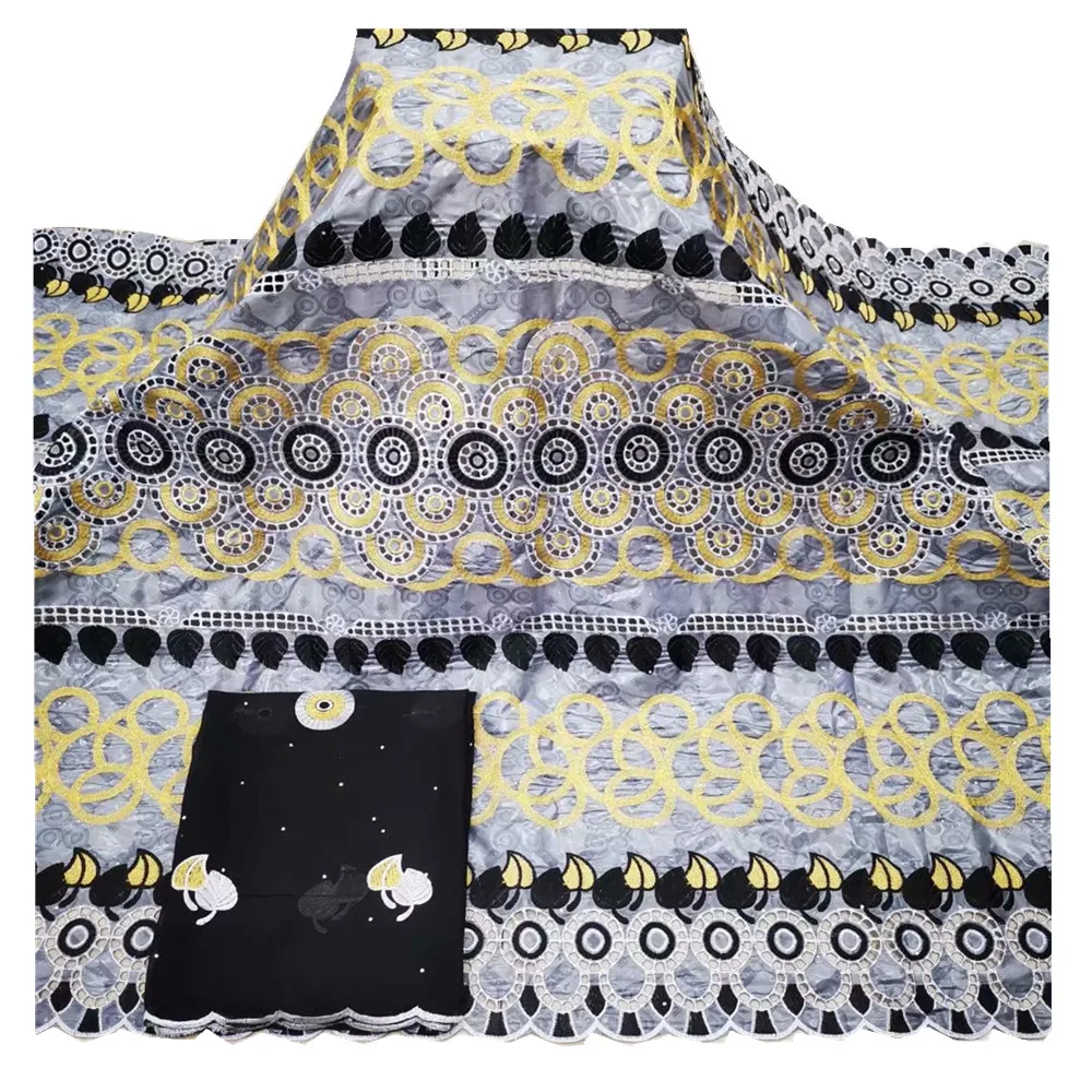 

2021 African Bazin Riche Getzner5 +2Yards high Quality Guinea Brocade Garment Fabric 100% Cotton stoneafrican lace fabric YC-202