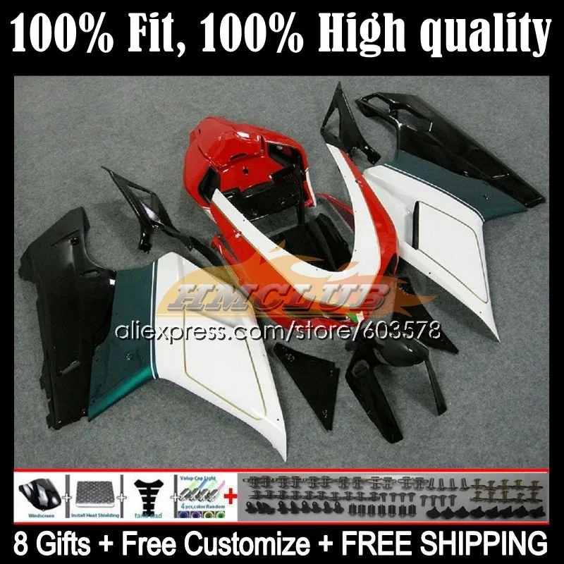 

Инъекция для DUCATI 848 1098 1198 S R 07 08 09 12 60CL.17 1198 S 848R 1098R 2007 2008 2009 2010 2011 2012 Обтекатели белый голубой