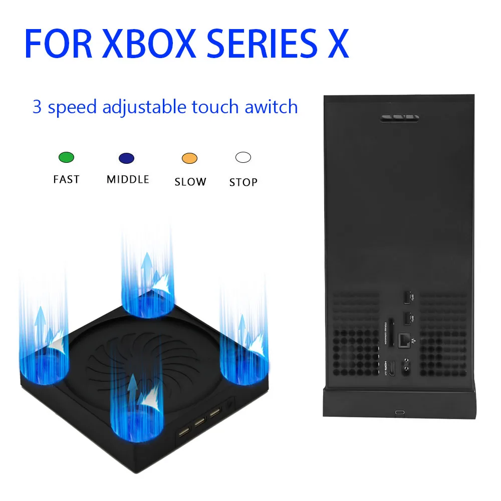 

For Xbox Series X Cooling Fan Base Vertical Stand Game Host Console Cooler Dock Upright Bracket Radiator For Xbox Accessories
